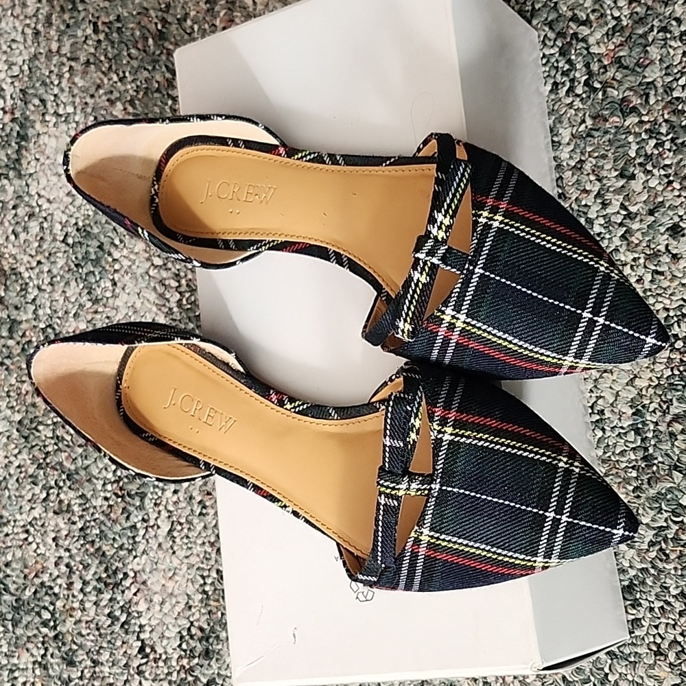 J. Crew tartan flats